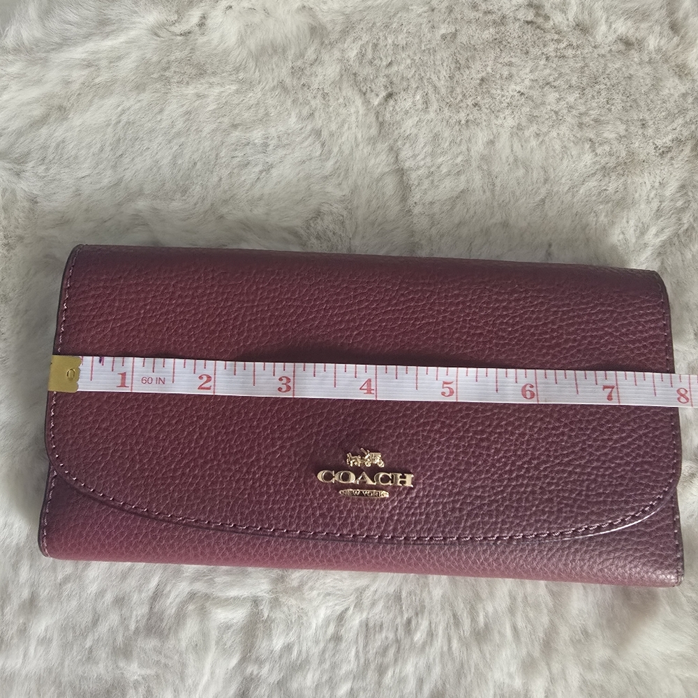 Coach Burgundy Leather Tote and Wallet Set - Picture 7 of 12